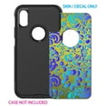 thumbnail image 2 of DistinctInk Custom SKIN / DECAL compatible with OtterBox Commuter for iPhone XS MAX (6.5" Screen) - Green Blue Teal Floral Pattern, 2 of 5