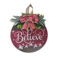thumbnail image 2 of Christmas Welcome Sign for Front Door with Wreath Design,Rustic Wooden Door Hanger for Farmhouse Christmas Decor,Funny Holiday Door Decor for Porch,Wall Hanging Seasonal Celebration Decorations, 2 of 6