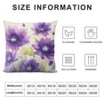 thumbnail image 5 of Chilfamy Flowers Purple Watercolor Pillow Covers for Couch Sofa Indoor Outdoor Square Design 1PC 22x22in, 5 of 5