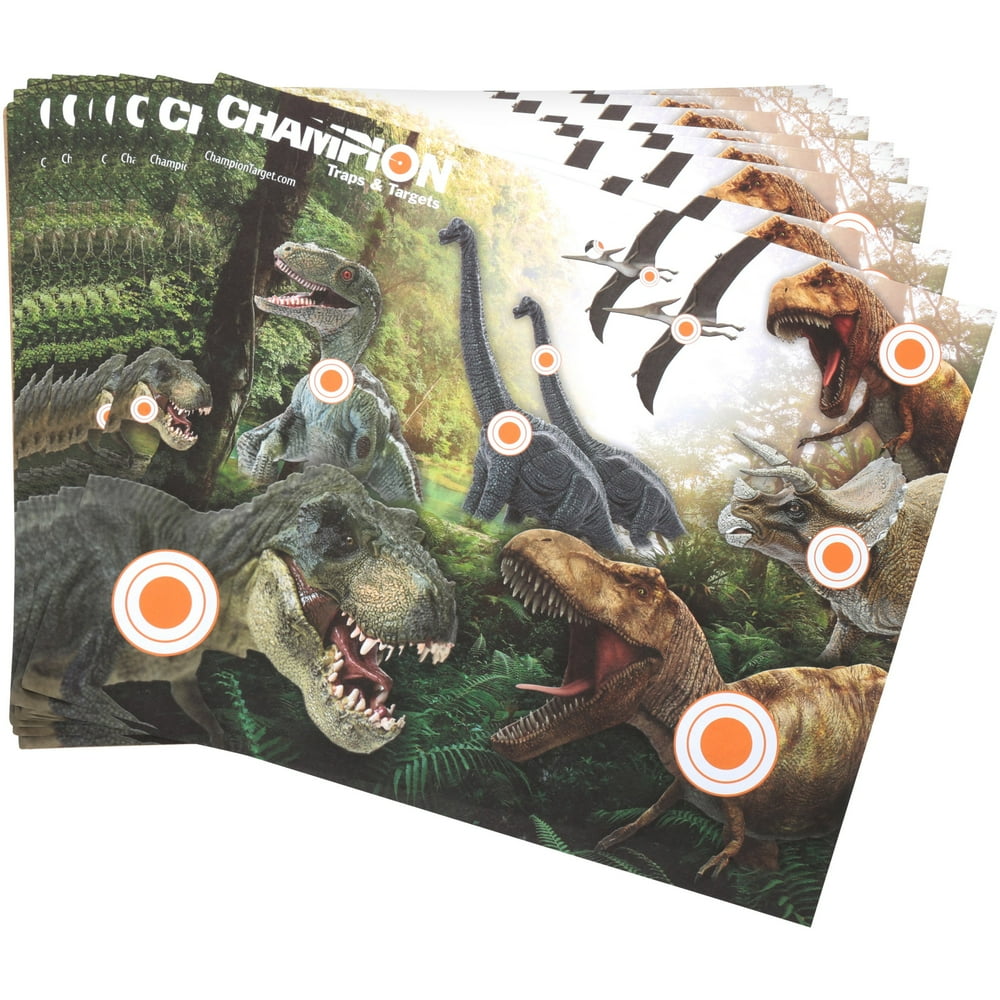 champion dinosaur hunt paper targets 12 ct pack walmartcom walmartcom
