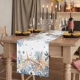 thumbnail image 2 of Table Runners 108 Inches Long Dress Scarves, Blue Beige Coastal Farmhouse Coffee/Dining/Kitchen Table Runner for Living Room, Beach Starfish Summer Eucalyptus 13x108 Inch, 2 of 9