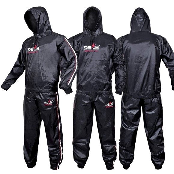 Traje de sauna resistente DEFY para perder peso, sudadera con capucha que envuelve todo el cuerpo para hombre y mujer, antidesgarros, equipo de gimnasio, entrenamiento y ejercicio