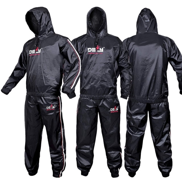Traje de sauna resistente DEFY para perder peso, sudadera con capucha que envuelve todo el cuerpo para hombre y mujer, antidesgarros, equipo de gimnasio, entrenamiento y ejercicio