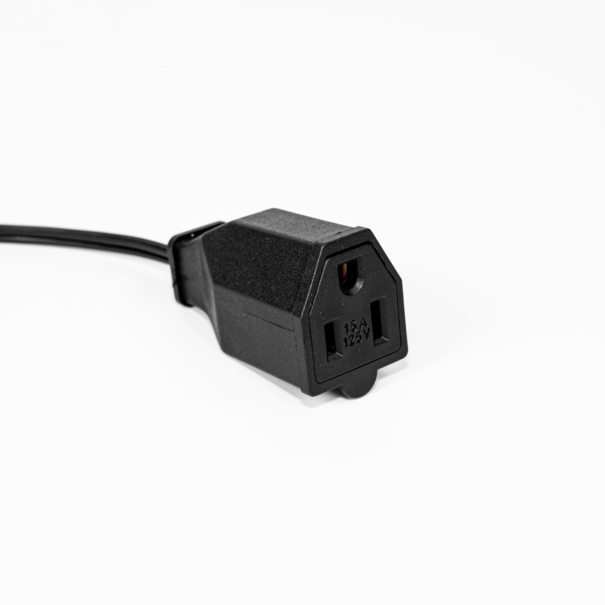 KAYYELAMP 2 Pcs Foot-Activated Pedal Switch Extension Cord with 3-Prong Female Plug - 5.9 Ft Light Black Cable Plug Outlet Power Wire for Lamps, Indoor Lighting Accessory Part DIY Project