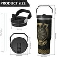thumbnail image 5 of 1pc Men 30oz Tumbler with Straw & Handle - Insulated Stainless Steel Cup | Holiday Gift for Man Women (Christmas, Valentine's, Birthday), 5 of 7