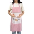 thumbnail image 5 of Cartoon Apron Polyester Oilproof Hanging Neck Apron for Baking Roasting Cooking(Red), 5 of 8
