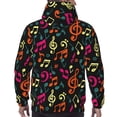 thumbnail image 3 of Bingfone Music Notes Men's Drawstring Hoodie Long Sleeve Pocket Sweatshirts-X-Large, 3 of 6