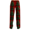 thumbnail image 3 of Adult Fashion Loose Christmas Printed Casual Loungewear Sleep Pants, Watermelon Red, M, 3 of 4