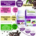 thumbnail image 2 of Elderberry Capsules with Zinc, Vitamin C, Vitamin D, Echinacea, Ginger, Amla, Vegan, Non-GMO, 90 Count, 2 of 7
