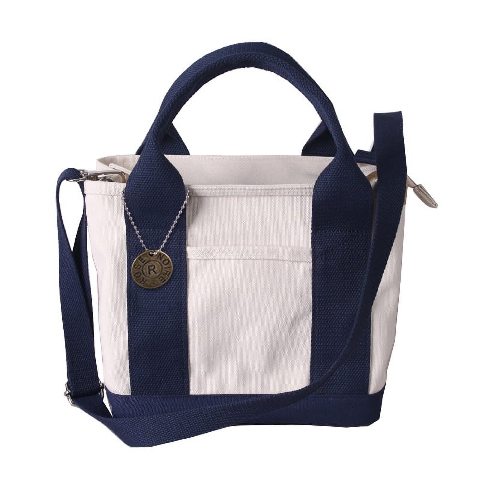 Women Canvas Tote Handbags Casual Shoulder Work Bag Crossbody Bag White Blue Walmart
