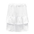 thumbnail image 7 of Maoxin Women Skirt Fashion Women's Solid Ruffle High Elastic Waist Mini Casual Skirts ,White,XL, 7 of 7