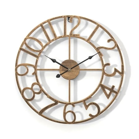 DESIGNICE Vintage Metal Outdoor Wall Clock Stylish Decoration for Outdoor Space 34Cm/40Cm