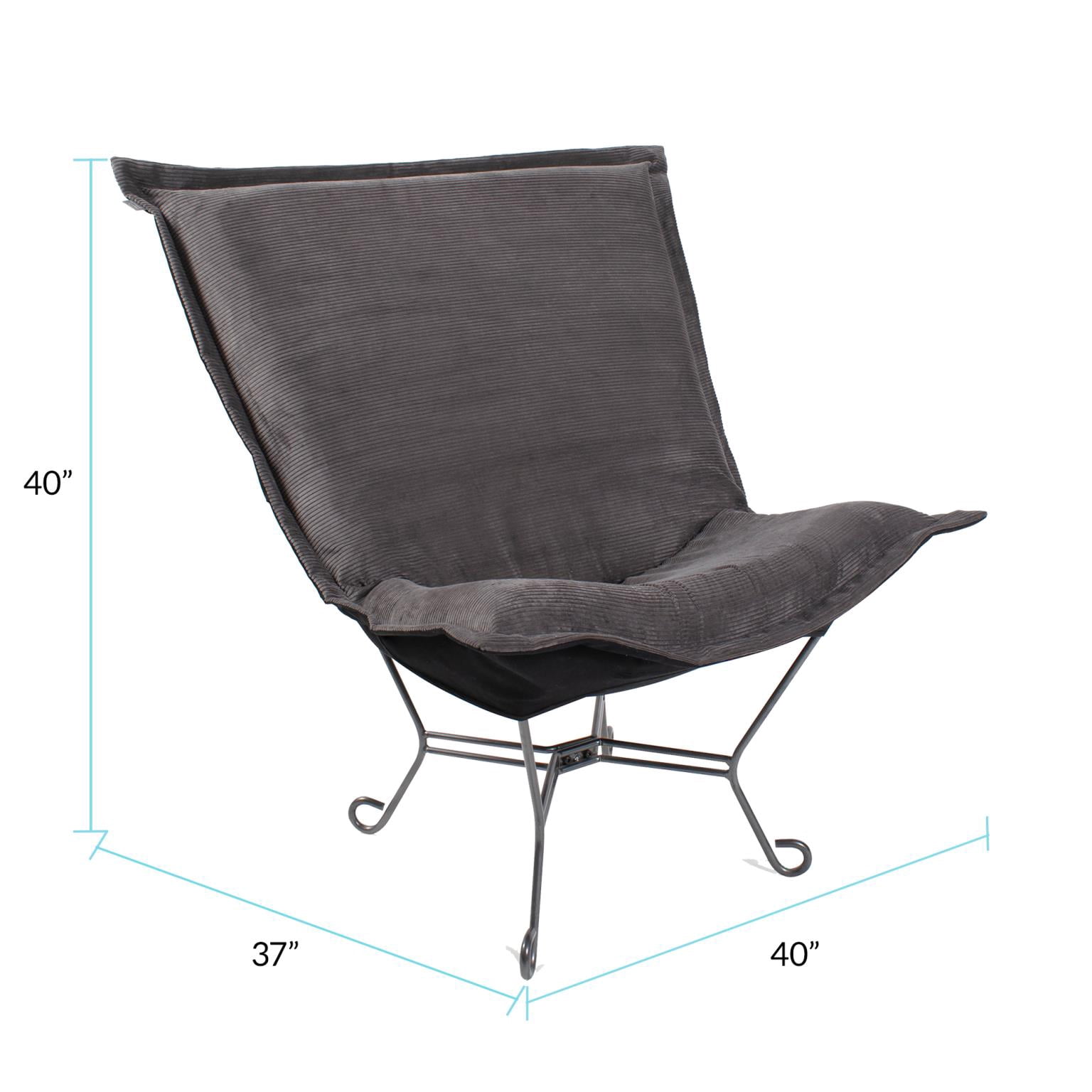 Puff Chair Pana Charcoal/Natural