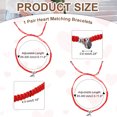 thumbnail image 2 of Pulseras Magnéticas para Parejas Uxcell, Pulseras a Juego Ajustables en Forma de Corazón con Perla Plateada, Cuerdas Trenzadas Hechas a Mano para Regalos de Joyería de Amistad, Rojo, 2 of 6
