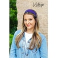 thumbnail image 2 of Motique Accessories Purple 2 inch Wide Leather like Headband Solid Hair Band for Women and Girls, 2 of 4