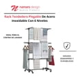 thumbnail image 2 of Rack Tendedero Plegable de Acero Inoxidable con 6 Niveles | Secador de Ropa Resistente y Compacto | Diseño Plegable para Ahorro de Espacio | Ideal para Interior y Exterior | Fácil de Usar, 2 of 5