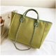 thumbnail image 3 of LHSHID Women Canvas Handbag Large Capacity Chain Tote Bag PU Handle Shoulder Bag, 3 of 6