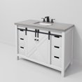 thumbnail image 6 of Marsyas 48 in W x 22 in D White Bath Vanity, Grey Quartz Countertop and Faucet Set, 6 of 10