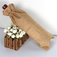 thumbnail image 2 of Monyance Jute bags Wine Champagne Linen Bag Wine Gift Bags with Drawstring Engagement Party Wine Bottle Decorations (Deep linen)(13.78X5.91X0.04Inches), 2 of 4