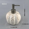 thumbnail image 2 of Naiovety Lindo dispensador de calabaza-decoración de cerámica reutilizable para Halloween, bomba de jabón de manos con Hojas de arce de Juegos de accesorios de baño naranja, 2 of 6