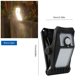 thumbnail image 4 of Luz Solar Al Aire Libre Lámpara de calle del sensor de las maneras del montaje del alumbrado de emergencia de 45 LED 3 para la pared de la cubierta de la cerca, 4 of 8