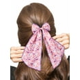 thumbnail image 2 of Way to Celebrate Halloween Print Hair Bow Barrette, Pink , 1 Piece, 2 of 4