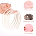 thumbnail image 3 of BRIGHTFUFU Frccolor 12pcs mujeres diademas de plástico lisas bandas de cabello de bricolaje accesorios para el cabello para el cabello (blanco), 3 of 8