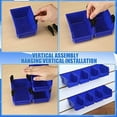 thumbnail image 4 of 24 Pcs Storage Bins Parts Racks, Wall Mounted Tool Storage Bins, Plastic Stackable Garage Storage Bin Organizer for Screws Bolts Nuts Nails Beads Small Hardware Parts Storage Men Gift Tools, 4 of 7