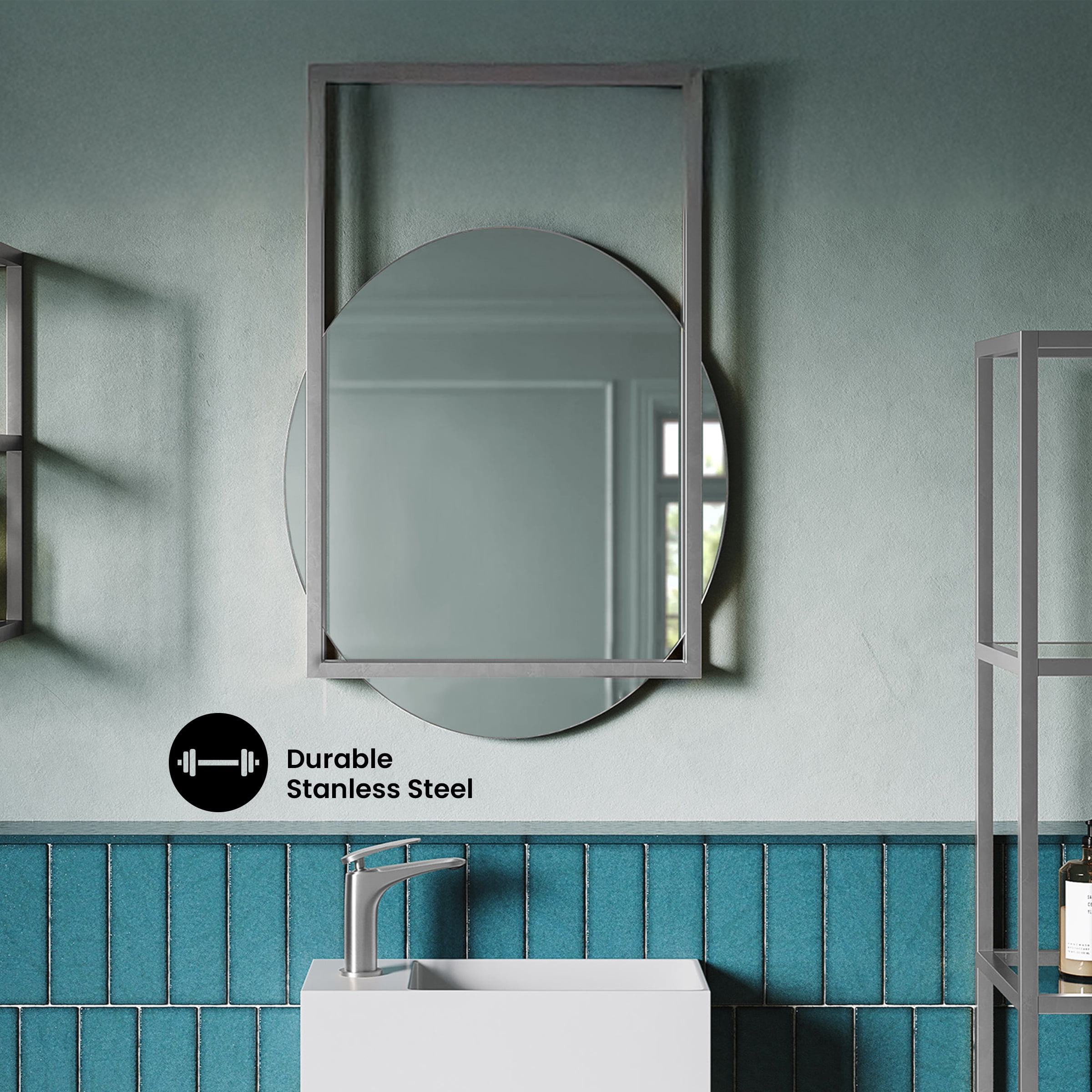 Pierre 35.5" Vanity Mirror in Chrome