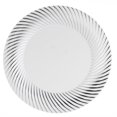 thumbnail image 1 of Party Essentials N181451 Assiette Tourbillon Divin, 10 Pouces, Blanc/argent (Lot de 168), 1 of 5