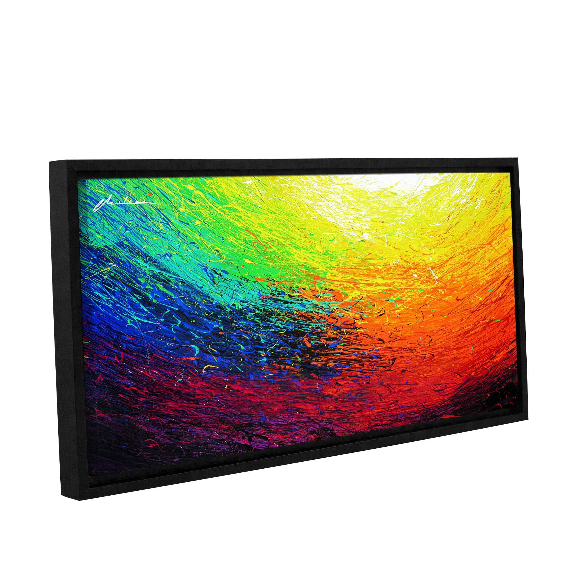ArtWall Milen Tod "Rainbow" Gallery-wrapped Floater-framed Canvas