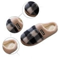 thumbnail image 5 of Bowtie Heart Slippers Women Fuzzy Slippers Cute Cartoon Fluffy Plush House Slippers Women Men Indoor Black 43, 5 of 6
