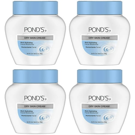 pack of 4 New Ponds Dry Skin Cream The Caring Classic Rich Hydrating Skin Cream 6.5 Oz