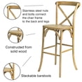 thumbnail image 2 of Commerical Seating Products Rustic Tinted Crossback Bar Stool Chairs, 2 of 6