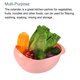 thumbnail image 4 of 2 uds Arroz Lavado Filtro Colador Cesta Arroz Tamiz Fruta Vegetal Tazón Escurridor Cesta Limuds Herramientas Hogar Cocina Kit-Rosa, 4 of 6