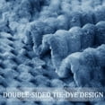 thumbnail image 3 of Exclusivo Mezcla Large Soft Fleece Throw Blanket, 50"x70" Stylish Jacquard Throw Blanket for Couch, Cozy, Warm, Lightweight Tie-dye Stone Blue Blanket, 3 of 10