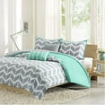 thumbnail image 1 of Intelligent Design - Senna -All Seasons Comforter Set -5 Piece - Teal - Geometric Pattern - King/California King Size - Includes 1 Comforter, 2 King Shams, 2 Decorative Pillows - Ideal For Guest Room, 1 of 5