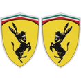 thumbnail image 1 of 1 par de pegatinas reflectantes para coche con diseño divertido de burro, serpiente y perro, de 4,5 x 5 cm, compatibles con Ferrari, 1 of 5
