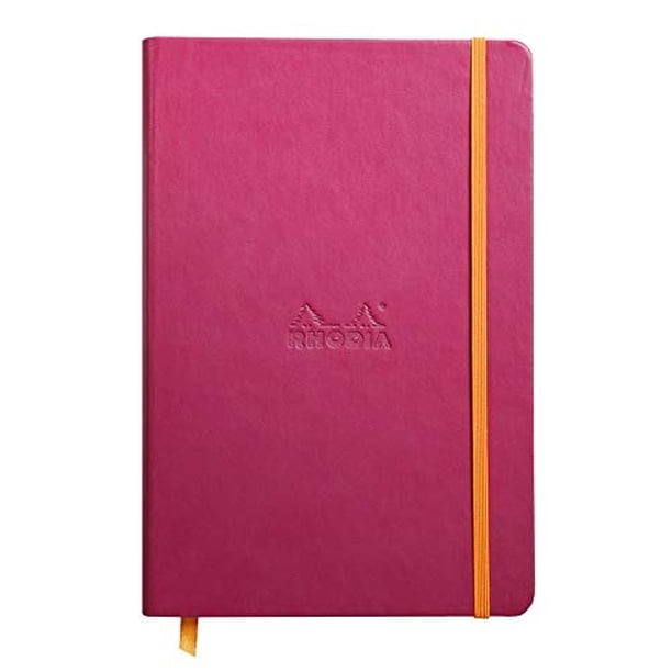 Cuaderno web Rhodia Rhodiarama - rayas - 5 1/2 x 8 1/4 - Color frambuesa (118752C)