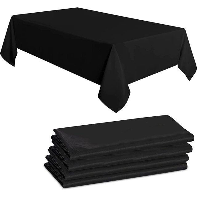 Manteles de plástico desechables para fiestas, paquete de 12, cumpleaños, picnic, camping, barbacoa, mantel para mesa rectangular, 54 x 108 pulgadas JAMW Sencillez