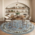 thumbnail image 3 of Noahas 6 ft Round Rugs for Living Room Bedroom Rug Circle Area Rug for Dining Room Table Throw Neutral Vintage Circular Rugs Washable Soft Comfortable Blue, 3 of 8