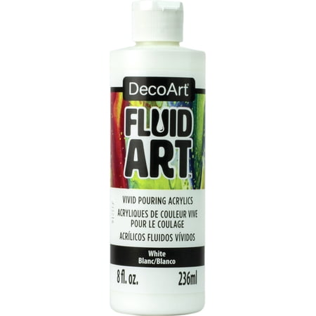 Deco Art DFA-01 White Fluid Art Ready To Pour Acrylic Paint