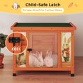 thumbnail image 4 of 24'' Small Rabbit Hutch Outdoor, Bunny Cage for Small Animal with Weatherproof & Openable Top, Wooden Cat House for Indoor & Outdoor Use, 4 of 7