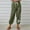 Army Green, variant on QUINDOS Womens Pants Taper Ankle Length High Waisted Activewear Sweatpants Cotton Linen Print Athletic Fit Pants with Pockets