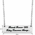 thumbnail image 3 of Forever Friend Necklace Today Tomorrow Always Infinity Bar Pendant Gifts for Best Friends, 3 of 5