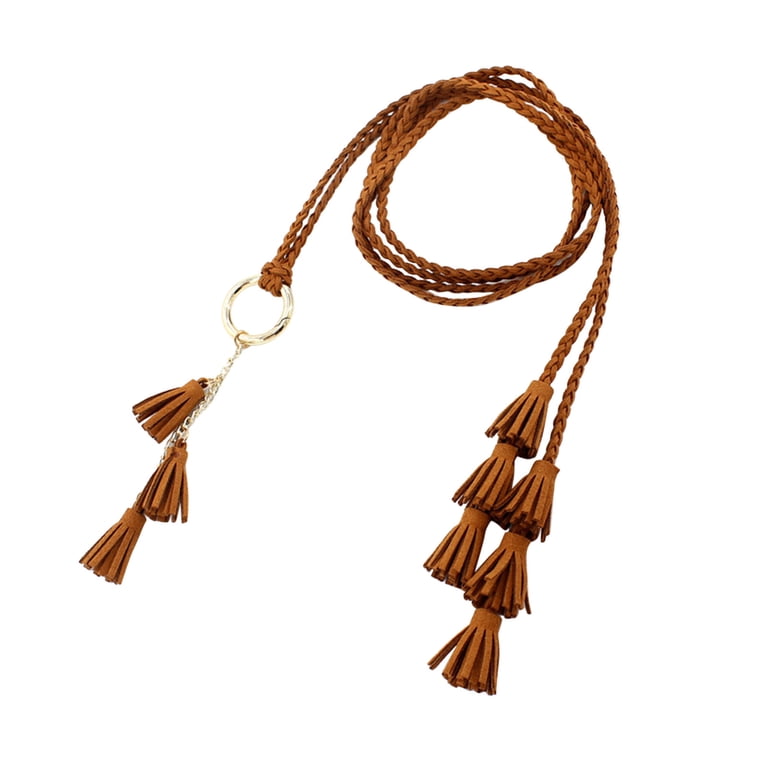 MANHUJI Plus Size Western Belt Women Casual Knotted Braided  display picture 1