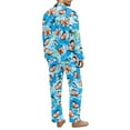 thumbnail image 4 of SEANATIVE Floral Horse Pajamas for Men 2 Piece Men Button Down Pajamas Set Nightwear Size 2XL Long Sleeve Sleepwear Jogger Clothes Pajamas Top and Pants with Pockets, 4 of 6