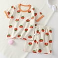 thumbnail image 2 of ASFGIMUJ Summer New Children's Cute Cartoon Pattern Short Sleeved T Shirt + Shorts Casual Two Piece Set,Size 5 Years-6 Years, 2 of 9