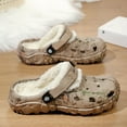 thumbnail image 3 of Unisex Garden Clogs House Slippers Fur Lined Winter Breathable Walking Garden Shoes Warm Non-Slip Mule Footwear, 3 of 14