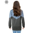 thumbnail image 4 of Luxtrada Women's Color Block Hoodies Sweatshirt Pullover Tops Drawstring Long Sleeve Tunic Shirts, 4 of 8